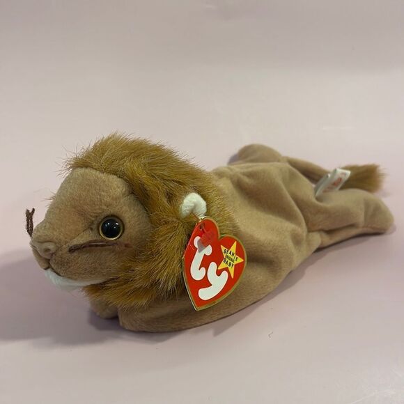 Vintage 1996 Ty Beanie Baby Roary The Lion PVC Pellets NWT Excellent Condition - Picture 1 of 10
